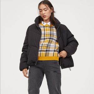 H&M BLACK BOXY PUFFER